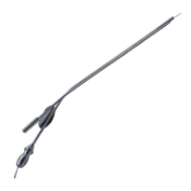 House Suction Irrigator Angled 5 / 7 French, Concaved Thumb Plate Cutoff Hole, Working Length 3-3/4" (95mm), Overall Length 5-1/2" (140mm) 