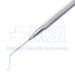 Hunkeler Lens Hook, Hemi-Ball, Angled/Slightly Vaulted, 0.3mm Diameter, Round Diamond Knurled Handle - 11-4-3706