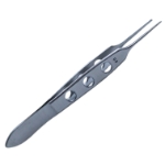 Iowa State Fixation Forceps, Straight Shafts, 1 x 2 Teeth, Flat Handle, Polished Finish, Overall Length 3-3/8" (86mm) 341624,May-35,E1724