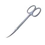 Iris Scissors, Curved, Two Tone Finish, Mid-Screw To Tip Length 30mm, Overall Length 4-1/2" (115mm) 