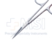 Iris Scissors, Straight, Square Edge Shanks, Sharp Tips, Beveled Blades, Small Ring Handles, Two Tone Finish, Overall Length 3-3/4" (95mm) - 19-13100
