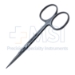 Iris Scissors, Straight, Square Edge Shanks, Sharp Tips, Beveled Blades, Small Ring Handles, Overall Length 3-3/4" (95mm) - E3064