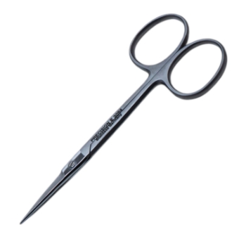 Iris Scissors, Straight, Square Edge Shanks, Sharp Tips, Beveled Blades, Small Ring Handles, Overall Length 3-3/4" (95mm) 