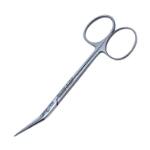 Iris Scissors, Angled, Overall Length 4-1/2" (115mm) 