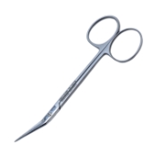 Iris Scissors, Angled, Overall Length 4-1/2" (115mm) 