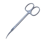 Iris Scissors, Curved Right, Two Tone Finish, Overall Length 4-1/2" (115mm) 