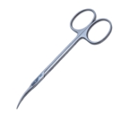 Iris Scissors, Curved Right, Two Tone Finish, Overall Length 4-1/2" (115mm) 