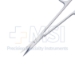 Iris Scissors, Super Cut, Straight, Sharp Tips, Bottom Blade Serrated, Black Ring Handles, Overall Length 4-1/2" - 19-133110