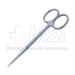 Iris Scissors, Super Cut, Straight, Sharp Tips, Bottom Blade Serrated, Black Ring Handles, Overall Length 4-1/2" - 19-133110