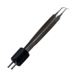 Iris Style Bipolar Forceps, Angled 45 Degrees, 0.4mm Tip, 10mm High Polish Area, Overall Length 3-1/2" (89mm) 322-100