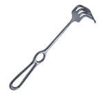 Israel Rake Retractor, 3 Prongs, Blunt, 40mm x 40mm (1-9/16" x 1-9/16") Finger Hole, Loop Grip Handle, Overall Length 9-1/2" (241mm) 