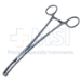 Jacobs Vulsellum Tenaculum Forceps, Curved, 2 x 2 Teeth, With Ratchet, Overall Length 8-1/4" (210mm) - 712-063BX