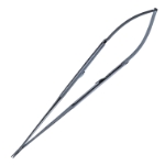 Jacobson Microsurgical Needle Holder, Straight, 0.8mm Diamond Dusted Jaws, Standard Box Lock, 9mm Diameter Round Diamond Knurled Handle, Overall Length 12" (305mm) 