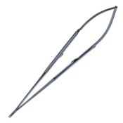 Jacobson Microsurgical Needle Holder, Straight, 0.8mm Diamond Dusted Jaws, Standard Box Lock, 9mm Diameter Round Diamond Knurled Handle, Overall Length 12" (305mm) 