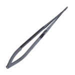 Jacobson Micro Needle Holder, Straight, Diamond Dusted Jaws, With Box Lock, Suture 5-0 Or Smaller, Flat Serrated Handle, Overall Length 8" (200mm) 