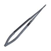 Jacobson Micro Needle Holder, Straight, Diamond Dusted Jaws, With Box Lock, Suture 5-0 Or Smaller, Flat Serrated Handle, Overall Length 8" (200mm) 