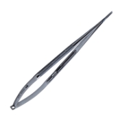 Jacobson Micro Needle Holder, Straight, 0.8mm Diamond Coated Jaws, With Box Lock, Round Knurled Handle, Suture 7-0 Or Smaller, Overall Length 8-1/4" (210mm) 