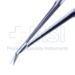 Jacobson Microsurgical Spring Handled Coronary Scissors, 8mm Diameter Round Diamond Knurled Handle, Sharp 14mm Blades, Angled 25 Degrees, Overall Length 7" (180mm) - 8118-460
