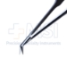 Jacobson Microsurgical Spring Handled Coronary Scissors, Angled 45 Degrees, Sharp 10mm Blades, Square Grip Handle, Slim Line Screw Design, Overall Length 7" (180mm) - HF4618SL