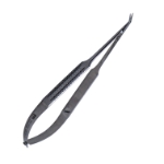 Jacobson Microsurgical Spring Handled Coronary Scissors, Angled 45 Degrees, Sharp 10mm Blades, Square Grip Handle, Slim Line Screw Design, Overall Length 7" (180mm) 