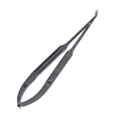 Jacobson Microsurgical Spring Handled Coronary Scissors, Angled 45 Degrees, Sharp 10mm Blades, Square Grip Handle, Slim Line Screw Design, Overall Length 7" (180mm) 