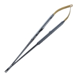 Jacobson Needle Holder, TC, Heavy Jaw, With Lock, 3600 Teeth Per Square Inch, Round Handle, Overall Length 9" (229mm) 
