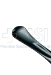 Jaeger Lid Plate, Black Autoclavable Plastic, Double Ended, One End Concave, One End Convex, Wider End 24mm, Other End 20mm, Overall Length 3-3/4" (94mm) - 11-2-9611-B