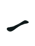 Jaeger Lid Plate, Black Autoclavable Plastic, Double Ended, One End Concave, One End Convex, Wider End 24mm, Other End 20mm, Overall Length 3-3/4" (94mm) K1-8500,E1064