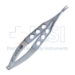 Jaffe Needle Holder, Curved, Delicate, 9mm Conical Jaw, Without Lock, Three Hole Handle, Overall Length 4-1/2" (114mm) - 11-7-2241