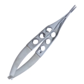 Jaffe Needle Holder, Straight, Delicate, 9mm Conical Jaw, With Lock, Three Hole Handle, Overall Length 4-1/2" (114mm) 113902,11/7/2211,K6-1100