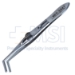 Jameson Muscle Forceps, Adult Size, Left, Angled Shafts, 12mm Scaled Jaws, 1mm Teeth On One Jaw Fit Into Holes On Other Jaw, Serrated Handle, Slide Lock Polished Finish, Overall Length 4" (100mm) - 5-3441