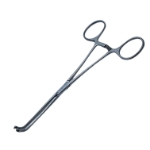 Javid Corotid Artery Bypass Shunt Clamp Forceps, Angled 65 Degrees, 4mm Diameter Ring at Tip, Overall Length 6-1/4" (160mm) 