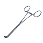 Javid Corotid Artery Bypass Shunt Clamp Forceps, Angled 65 Degrees, 4mm Diameter Ring at Tip, Overall Length 6-1/4" (160mm) 