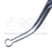 Javid Corotid Artery Bypass Shunt Clamp Forceps, Angled 70 Degrees, 6mm Diameter Ring at Tip, Overall Length 7" (180mm) - 38-8063BX