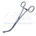Javid Corotid Artery Bypass Shunt Clamp Forceps, Angled 70 Degrees, 6mm Diameter Ring at Tip, Overall Length 7" (180mm) - 38-8063BX