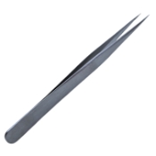 Jeweler Type Forceps, Straight Shafts, Extra Fine Pointed Tips, 6mm Tying Platform, Smooth Handle, Dull Finish, Overall Length 4-3/4" (120mm) E1947 T3,2302E,E1947 T3