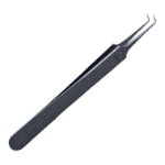 Jeweler Type Forceps, #5, Angled 90 Degrees, 5mm Tip To Bend, Extra-Fine Pointed Tips, Dull Finish, Overall Length 4-1/4" (110mm) 