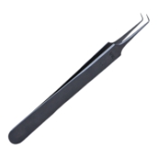 Jeweler Type Forceps, #5, Angled 90 Degrees, 5mm Tip To Bend, Extra-Fine Pointed Tips, Dull Finish, Overall Length 4-1/4" (110mm) 