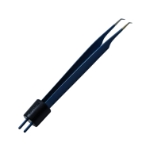 Jewelers Bipolar Forceps, Titanium, 0.4mm Reversed Tip, 10mm High Polish Area, Overall Length 4-1/2" (114mm) 