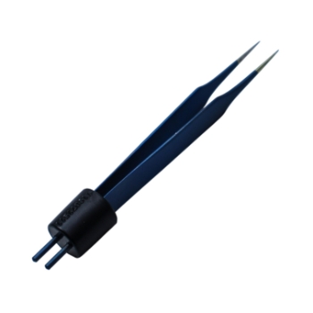 Jewelers Bipolar Forceps, Titanium, 0.4mm Tip, 10mm High Polish Area, Overall Length 3-1/2" (89mm) 