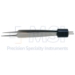 Jewelers Style Bipolar Forceps, Straight, 0.4mm Tip, 10mm High Polish Area, Overall Length 4" (102mm) - 108-02-01A