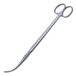 Jorgenson Scissors, Strongly Curved, Two Tone Finish, Overall Length 9" (230mm) 