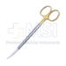 Joseph-Peck Scissors, Curved, Double Beveled Blades, Semi-Sharp Tips, TC, Overall Length 5-3/4" - 19-132919
