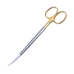 Joseph-Peck Scissors, Curved, Double Beveled Blades, Semi-Sharp Tips, TC, Overall Length 5-3/4" 