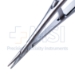 Kalt Needle Holder, Straight, Medium 10mm Serrated Jaws, 20% Finer Than Original Model, Serrated Flat Locking Handle, Overall Length 5-3/8" (138mm) - 5-4914