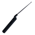 Karlin Style Microdiscectomy Cervical Curette, Size 0 (3mm), Straight Shaft, Forwards Facing Cup, XL, Offset Aluminum Handle, Working Length 4.1" (104mm), Overall Length 9-1/2" (240mm) 