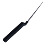 Karlin Style Microdiscectomy Cervical Curette, Size 0 (3mm), Straight Shaft, Backwards Facing Cup, XL, Offset Aluminum Handle, Working Length 4.1" (104mm), Overall Length 9-1/2" (240mm) 