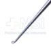 Karlin Style Microdiscectomy Cervical Curette, Size 00 (2.7mm), Straight Shaft, Backwards Facing Cup, XL, Offset Aluminum Handle, Working Length 4.1" (104mm), Overall Length 9-1/2" (240mm) - 573753C