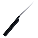 Karlin Style Microdiscectomy Cervical Curette, Size 000 (2.4mm), Straight Shaft, Forwards Facing Cup, XL, Offset Aluminum Handle, Working Length 4.1" (401mm), Overall Length 9-1/2" (240mm) 
