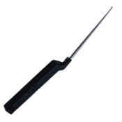 Karlin Style Microdiscectomy Cervical Curette, Size 0000 (1.6mm), Straight Shaft, Backwards Facing Cup, XL, Offset Aluminum Handle, Working Length 4.1" (104mm), Overall Length 9-1/2" (240mm) 